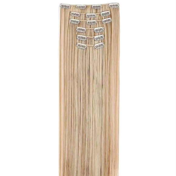 Ash Blonde Clip in Hair extensions - Picture 3 of 3